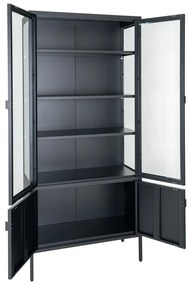 Черен метален шкаф 80x180 cm Brisbane - House Nordic