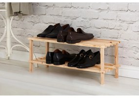 Стойка за обувки от масивна ела в естествен цвят – Premier Housewares