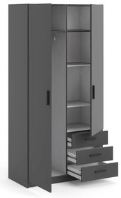 Тъмносив гардероб 99x200 cm Sprint – Tvilum