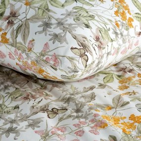 Меки памучни чаршафи с деликатна естествена шарка 2 части: 1 бр. 140x200 + 1 бр. 70x80