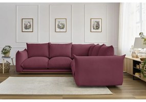 Ъглов диван в цвят бордо Ernest – Bobochic Paris