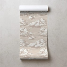 Тапет – Бежови винтидж облаци