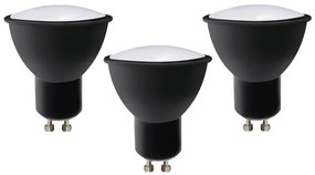 К-кт 3x LED Крушка ECOLINE GU10/6W/230V 4000K черен - Brilagi