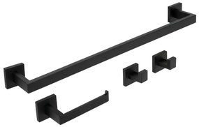 Комплект аксесоари за баня Rio Black 4 части