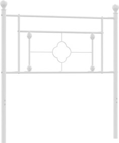 374417 vidaXL Метална резервна табла за легло, бяла, 100 см