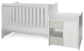 LORELLI Classic Трансформиращо се легло-люлка 190/72 см. MINI MAX БЯЛО/MILKY GREEN