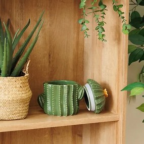 Кутия за съхранение atmosphera Yucatan, 16xH15.5x11cm, Керамика, Зелен