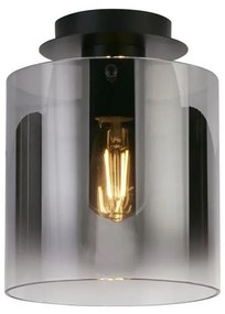 Searchlight 88911-1BK - Таванно осветително тяло SWEDEN 1xE27/60W/230V Ø22 см черен/димчат