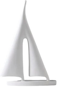 Настолна декорация 21 см смола/бяла