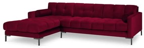 Ъглов диван от червено кадифе , ляв ъгъл Bali - Cosmopolitan Design