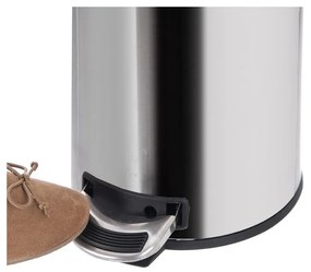 Кошче за боклук с педал от неръждаема стомана в лъскаво сребристо 3 l – Orion