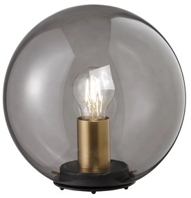 Черна настолна лампа със стъклен абажур Dini – Fischer &amp; Honsel