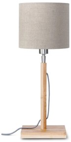 Настолна лампа с бежов абажур и структура от бамбук Fuji - Good&amp;Mojo