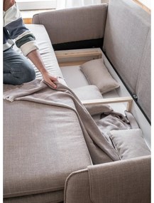 Светлокафяв разтегателен диван 207 cm Simon – Miuform