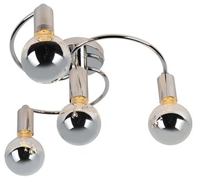 Таванна лампа арт деко хром 4-светлина - Facil