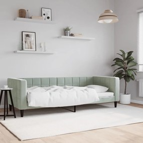 354001 vidaXL Кушетка, светлосива, 80x200 см, кадифе