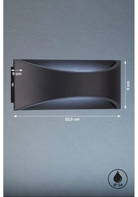 Черна LED светлина за стена Rio - Fischer &amp; Honsel