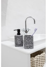 Сива чаша за четки за зъби от полиресин Tom Tailor T-Terrazzo – Wenko