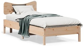 3328253 vidaXL Рамка за легло без матрак, 90x190 см, масивна чамова дървесина