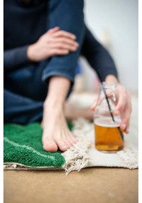 Светлосив и кремав ръчно изработен памучен килим подходящ за пране 140x200 cm Air Natural – Lorena Canals