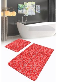 Червени текстилни постелки за баня в комплект от 2 бр. 60x100 cm - Mila Home