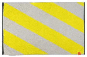 Жълт килим за баня от органичен памук 50x80 cm Diagonal – Mette Ditmer Denmark