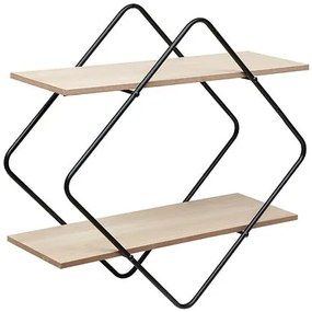 Рафт за стена atmosphera Nena, Метал и MDF, 48x18x48 см