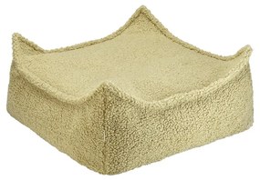 Зелен детски пуф от букле Square – Wigiwama