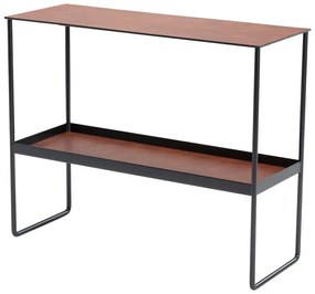 Метална конзолна маса в цвят кафяв коняк 29x78 cm Bull – LIND DNA