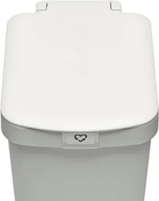 Кош за боклук с педал Brabantia StepUp 1008480, 16 л, Екологични материали, Голям отвор, Светлосив