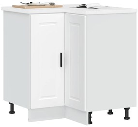 853987 vidaXL Кухненски ъглов шкаф Porto, бял, инженерно дърво