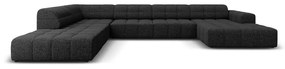 Антрацитен ъглов диван (ляв ъгъл/"U") Chicago - Cosmopolitan Design