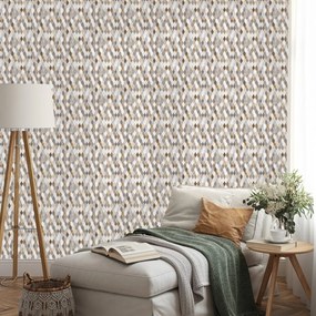 Тапет – Кафяво-бежова геометрия на сиво