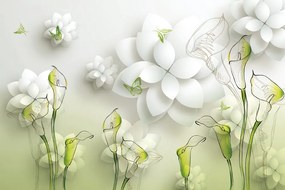 Тапет – Абстрактни цветя