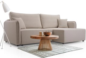 Ъглов диван Melody-Бежово-Десен