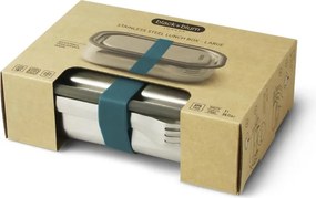 Кутия за храна Black+Blum BAM-SS-L005, 1 л, Правоъгълна, Подходяща за фурна, Без BPA, Неръждаема стомана, Син