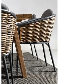 Сив градински стол метален Maribela – Bizzotto