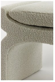 Кремава табуретка от плат букле Nafya – Light &amp; Living