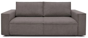 Тъмнокафяв диван от велур 245 cm Nihad - Bobochic Paris