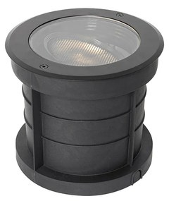 Set van 6 dimbare buiten grondspots zwart IP65 incl LED - Delux Honey