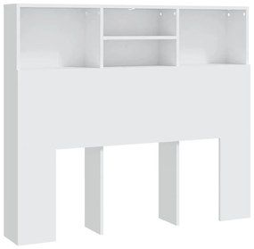 811853 vidaXL Табла за легло тип шкаф, бяла, 120x19x103,5 см