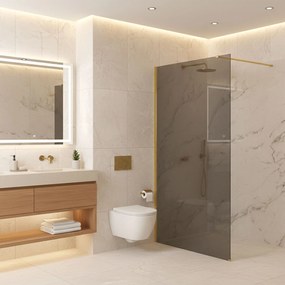 Параван за душ Rea Flexi Grey / Gold 130