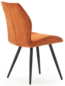 Оранжеви велурени трапезни столове в комплект 2 бр. Adaya – Marckeric
