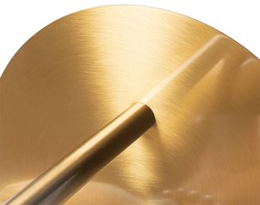 Стенна лампа в стил арт деко златиста и с опалово стъкло - Flore