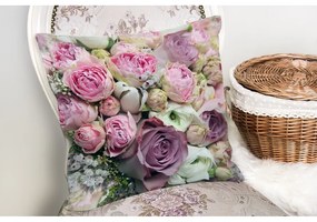 Калъфка за възглавница от памучна смес Рози, 45 x 45 cm - Minimalist Cushion Covers