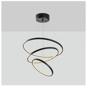 Черно LED висящо осветително тяло ø 50 cm Simit – Opviq lights