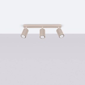 Кафяво-сив метален прожектор 6,5x45 cm Gleam – Sollux