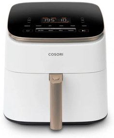 Фритюрник с горещ въздух Cosori TurboBlaze CAF-DC602, 1725 W, 6L, 30-230C, 1.8Kg, 9 програми, Таймер, Запазване на топлината, Бял