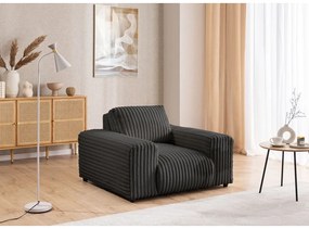 Тъмносиво кресло от рипсено кадифе Justin – Ropez