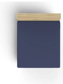 Тъмносин еластичен памучен чаршаф 140x200 cm – Mijolnir